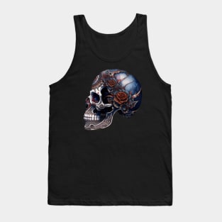 Stunning Sugar Skull Art for Día de los Muertos Celebrations Tank Top